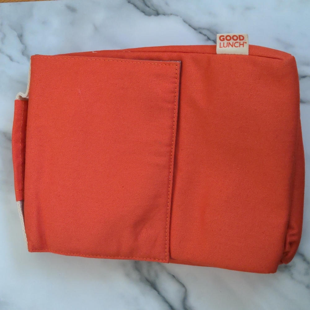 *3/$20* (NWOT) O.R.E. Good Lunch Orange/Coral Lunch Bag with Top Handle
